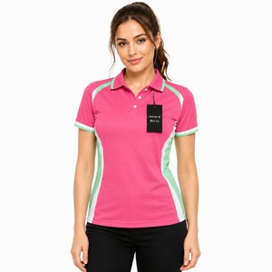 เสื้อโปโลผู้หญิงผลิตจากโรงงาน ราคาขายส่ง รับทำโลโก้ตามสั่ง พร้อมสี ขนาด และโลโก้ที่กำหนดเอง ดีไซน์สวยที่สุด - Product Image 1