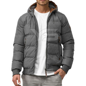 <b>Waterproof</b> Windproof Casual Winter <b>Plus</b> <b>Size</b> Breathable Thick 300g Polyester Woven Zipper Hooded Collar Men's ODM <b>Jacket</b> - Product Image 2