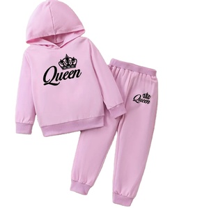 Sudaderas con capucha de moda de invierno cálido y conjuntos de ropa de algodón estampado para niñas nueva ropa de moda para niños - Product Image 1