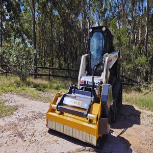 Professional Terex Skid Steer Loader With Mulcher Perfect For Clearing Dense <b>Brush</b> Trees And Overgrown Areas - Product Image 3
