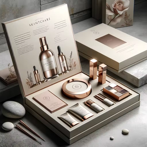 Boîte cadeau de luxe personnalisée pour soins de la peau, fermeture magnétique, carton rigide pliable, écologique, recyclable, laminage mat - Product Image 3