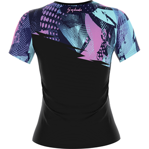 Unisex <b>Black</b> Short Sleeve Rash Guard Quick Dry Polyester <b>Compression</b> <b>Shirt</b> with UPF50+ Eco-Friendly & Anti-Bacterial Features - Product Image 4