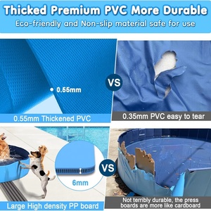 Nueva Piscina Plegable Antideslizante, Bañera Plegable para Mascotas y Niños, 100*30cm - Product Image 3