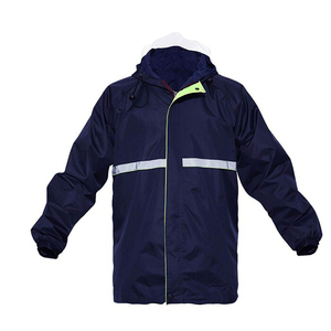 Ensemble de vêtements de pluie pour homme, imperméable, respirant, écologique, 100% polyester, bandes réfléchissantes, veste à capuche et pantalon, vêtements d'extérieur - Product Image 5
