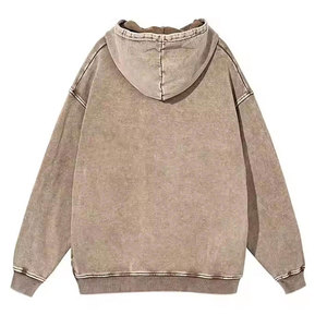 Hoodies unisexes à capuche style vintage personnalisés, effet délavé, couleur unie, coupe oversize, épaules tombantes, en vente – Nos meilleures ventes - Product Image 2
