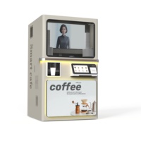 Máquina expendedora de café automática de un solo brazo con robot, preparación de precisión y arte latte con IA