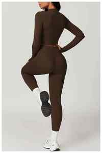 Conjuntos de ropa deportiva personalizada al por mayor, conjuntos de gimnasio, chaquetas de yoga, leggings de entrenamiento, sujetadores deportivos, conjuntos de ropa deportiva para mujer - Product Image 3