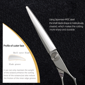 กรรไกรตัดผม CNC ระดับไฮเอนด์ ขนาด 6.0 นิ้ว ยี่ห้อ Brand ผลิตจากเหล็กญี่ปุ่น 440c สำหรับช่างทำผมมืออาชีพ ใช้ในร้านตัดผม - Product Image 3