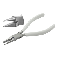Alicates de punta plana de acero inoxidable de alta resistencia de 160 mm, mordazas lisas, mangos de PVC, para crimpado, corte, pesca, fabricación de joyas, manualidades DIY