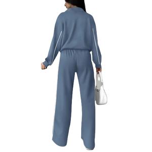 Survêtement d'été 2 pièces pour femmes 100% coton Jogging avec sweat et pantalon pantalon de survêtement avec poches 2026 - Product Image 5