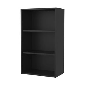 Black Kitchen Wall Cabinet with <b>Open</b> <b>Storage</b> Design - Product Image 2