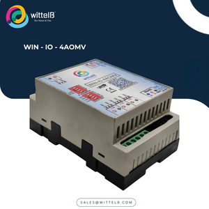 Wittelb WIN-IO-4AOMV โมดูลแรงดันไฟฟ้าขาออกแบบอะนาล็อก4พอร์ต | 0-10V | RS485 Modbus RTU | พลาสติก | DC/AC - Product Image 1