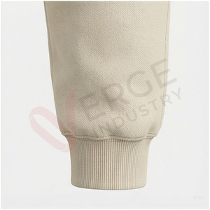 Ensemble de survêtement beige à capuche pour homme, manches longues, motif géométrique, coupe décontractée, vêtement d'automne, 100 % coton respirant - Product Image 6