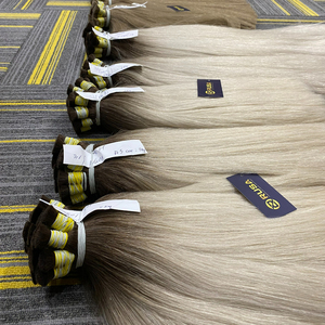 Vente en gros d'usine, cheveux vietnamiens vierges personnalisés, extensions de cheveux de haute qualité, couleur blonde, longueurs de 10 à 34 pouces - Product Image 1