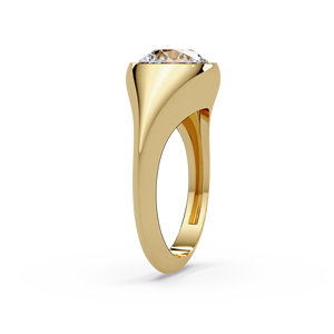 14K <b>Gold</b> Wedding Solitaire <b>Ring</b> Modern Bezel <b>Set</b> Round Cut Lab Grown Diamond 2.00 ct IGI Certified Wholesale Jewelry Unisex - Product Image 3
