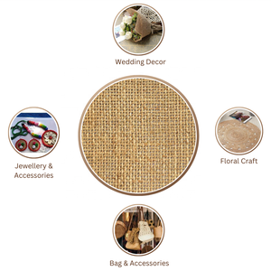 Tessuto Naturale in Juta e Iuta Grezza <span class=keywords><strong>100</strong></span>% Ecologico per Artigianato, Decorazione, Confezionamento e Realizzazione di Borse - Product Image 4