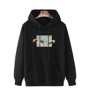 เสื้อฮู้ดดี้ผู้ชายลายกราฟิก สตรีทแวร์ ทรงโอเวอร์ไซส์ ผ้าฝ้าย พูลโอเวอร์ ผ้าฟลีซ มีฮู้ด สวมใส่สบายๆ สำหรับฤดูใบไม้ร่วง ลายพิมพ์ เสื้อฮู้ดดี้ขายส่ง - Product Image 3