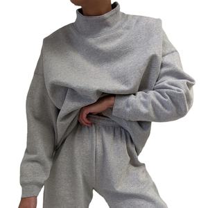 Sudadera Unisex con Cuello Alto, Forro Polar, 100% Algodón, Bordada, Corte Regular, Transpirable, Informal, para Otoño e Invierno - Product Image 1