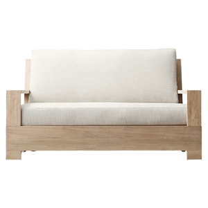 Canapé d'extérieur moderne et minimaliste avec structure en teck, coussins confortables, mobilier haut de gamme pour balcon, resort ou villa - Product Image 6