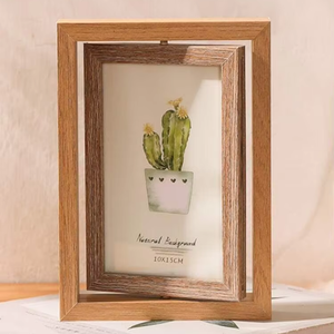 Marco de Fotos de Madera Simple para Sala de Estar Estilo Nórdico, Álbum Creativo con Grabado - Product Image 1