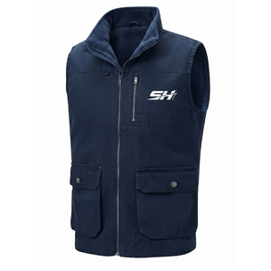 Canvas <b>Vest</b> Men Cotton Sleeveless Jacket Casual <b>Utility</b> <b>Vest</b> for Work Outdoor Travel and Daily Wear Breathable Solid Color <b>Vest</b> - Product Image 1