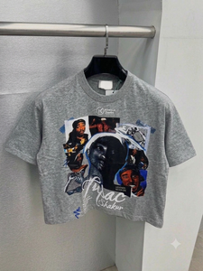 Nouveau T-shirt graphique surdimensionné court personnalisé pour femme 2026, 100 % coton, style vintage streetwear, coupe carrée, OEM ODM - Product Image 6