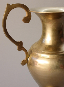 Brass Antique <b>Vase</b> with Handle Shiny Silver Finished Metal Crafted Handmade <b>Vase</b> for Sale Antique Design Hot Selling <b>Vase</b> - Product Image 3