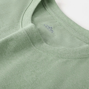 Camiseta de Manga Corta para Hombre INDEX, Color Verde Claro, Cuello Redondo, Corte Regular, Informal, de Algodón Tejido, Color Sólido, Transpirable - Product Image 5