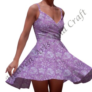 Nuevo Vestido de Noche/Colegiala de Algodón Orgánico 100% con Estampado Artesanal Suave, Cuello en V, Corte A, Ecológico y Sencillo, Colección Primavera 2026 - Product Image 6