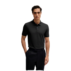 Polo de Punto para Hombre, Color Sólido, Manga Corta, Transpirable, Estilo Casual, Corte Regular, Tela de Algodón Roja - Product Image 6