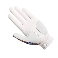 Gant de golf en peau de mouton, imprimé par sublimation, respirant, antidérapant, fermeture auto-agrippante, main droite, pour femmes, sports de plein air