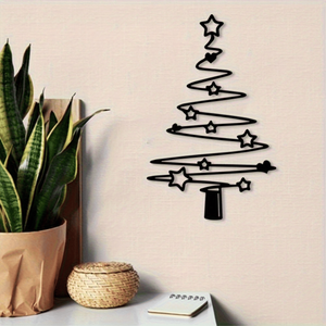 CIFbuy Decorazione Natalizia da Parete in Metallo Minimalista, Arte in Alluminio per le Festività, Servizio di Ritiro per un Regalo Natalizio Pratico - Product Image 4
