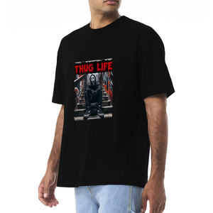New Custom Men's T-<b>Shirt</b> 100% Cotton Waterproof Digital Printing Available in DTG Solid Pattern Breathable Casual for Men - Product Image 4