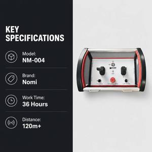 Télécommande sans fil industrielle Nomi NM-004 avec bouton d'arrêt d'urgence Portée de 120 m 36 heures d'autonomie - Product Image 1