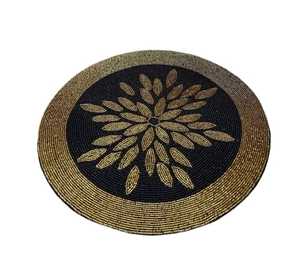 Handmade gold beaded <b>coasters</b> Elegant wedding drink <b>coasters</b> <b>Crystal</b> bead embroidery <b>coasters</b> Christmas party <b>coasters</b> - Product Image 6