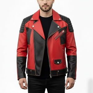 Chaqueta de Invierno Estilo Urbano Informal para Hombre, Chaqueta de Cuero para Hombre Resistente al Viento con Tela de Lona Impermeable - Product Image 1