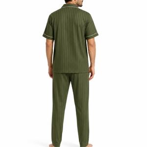 Combinaison utilitaire décontractée pour homme à manches courtes, boutonnée sur le devant, coupe confortable, pyjama utilitaire décontracté pour homme - Product Image 2
