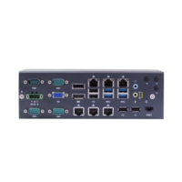 Micro computadora I3/I5/I7 DC 24V caja sin ventilador PC Windows 10 6 LAN 8USB 4 puertos serie computadora integrada