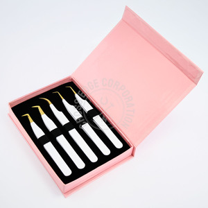 Pince à épiler à 45 degrés en gros Extensions de cils Pince à épiler individuelle faite à la main - Product Image 1