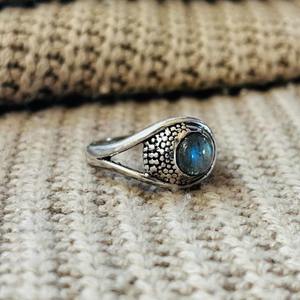 Vintage Labradorite Brass Gemstone <b>Ring</b> Silver Plated Bohemian <b>Statement</b> Tribal Wholesale <b>Ring</b> Women - Product Image 2