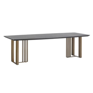 Table à manger ronde pliable moderne avec plateau en bois et pieds en métal pour la maison, l'hôtel, l'école - Product Image 3