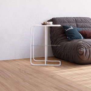 Mesa de Pastelería y Té Blanca Minimalista – Mesa Auxiliar Blanca Compacta para Salones de Té de Lujo y Cafeterías de Panadería de Boutique - Product Image 1