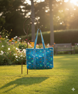 Le Souvenirs Lady Sac fourre-tout de voyage personnalisé réversible en velours léger de style bohème vintage 18 pouces avec doublure en toile - Product Image 4