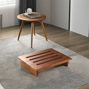 Minimalist 3.5\" Acacia Wood Step <b>Stool</b> Fully Assembled Safe for <b>Toddlers</b> for School <b>Kitchen</b> Bedroom Hotel Apartment Use - Product Image 1