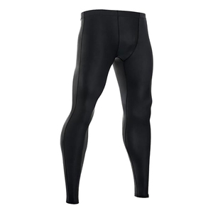 Leggings de yoga en néoprène noir, couleur unie, avec coutures, pantalon de compression ajusté - Product Image 1