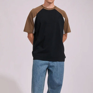 T-shirt décontracté pour homme, col rond, en polyester/coton, séchage rapide, confortable, de haute qualité, coupe ajustée, uni et lavé - Product Image 3