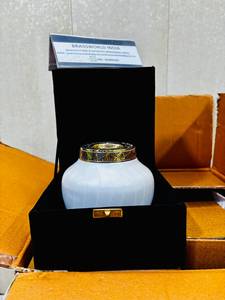 BIRDS GOING HOME AMERICAN STYLE <b>TEA</b> LIGHT Cremation <b>URN</b> FUNERAL SUPPLIES BRASSWORLD INDIA ECO-FRIENDLY CUSTOMIZABLE - Product Image 2