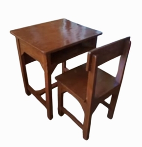 Ensemble bureau et chaise en bois, design traditionnel, pieds coniques, mobilier de bureau à domicile durable - Product Image 4