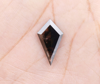 Diamante Negro Único de Corte Cometa de 2.30 Ct, Perforado con Láser, Color E, Cultivado en Laboratorio, Suelto, Personalizado, Salt Pepper, de Terceros