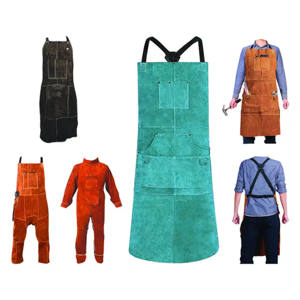 Tablier en cuir ciré rustique pour barman, avec boucle pour serviette et revêtement protecteur imperméable - Product Image 1